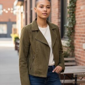 Mark of New York women’s M suede jacket green